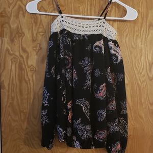 laced off the shoulder top